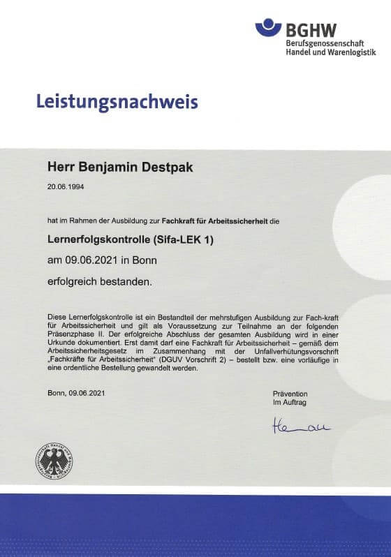 BGHW SiFa Lek1 | Über uns